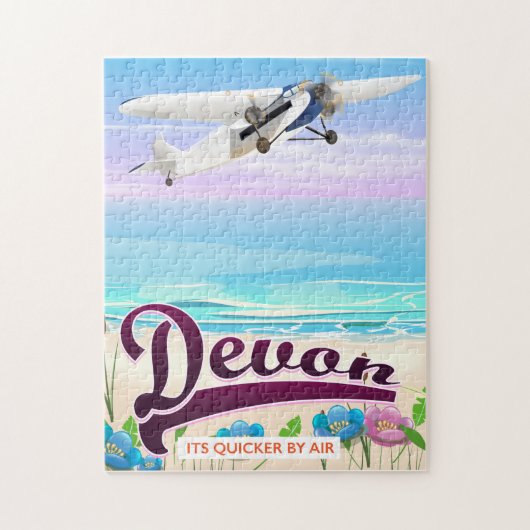 Devon vintage vluchtreisposter legpuzzel (Verticaal)