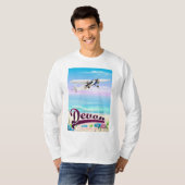 Devon vintage vluchtreisposter t-shirt (Voorkant volledig)
