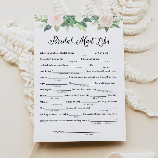 DEVON Vrijgezellenfeest Libs, vul het spel Blanks Kaart