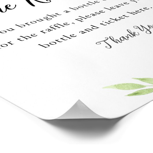 DEVON Wine Raffle Vrijgezellenfeest Spel teken Poster (Hoek)