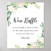 DEVON Wine Raffle Vrijgezellenfeest Spel teken Poster (Voorkant)