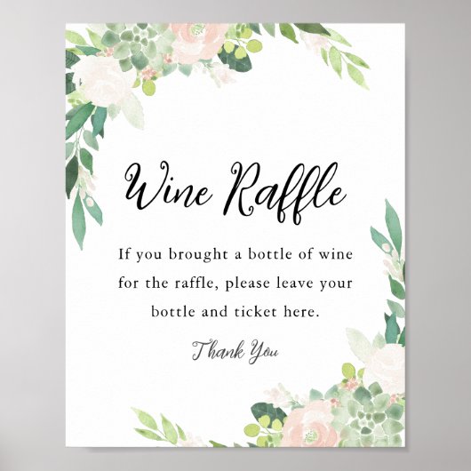 DEVON Wine Raffle Vrijgezellenfeest Spel teken Poster (Voorkant)