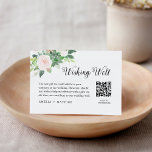 DEVON Wishing Well, Honeymoon Fund QR Code Kaart<br><div class="desc">Het Devon-Collectie is een verbluffend stel design dat perfect de schoonheid van de natuur weergeeft in zijn delicate waterverf succulenten, bladeren en bloesems. De zachte en delicate tinten van groen en blozen voegen een zachte en romantische ambiance toe, terwijl de ingewikkelde details van de floralen van de waterverf en groen...</div>