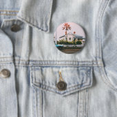 Devonport, Auckland, Nieuw-Zeeland Ronde Button 5,7 Cm (In situ)