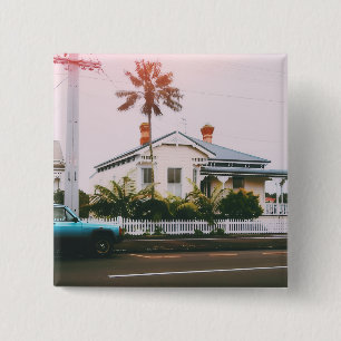 Devonport, Auckland, Nieuw-Zeeland Vierkante Button 5,1 Cm
