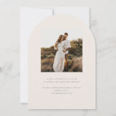 Devonport Monogram Moderne Waterverf Palmbruiloft Kaart (Achterkant)