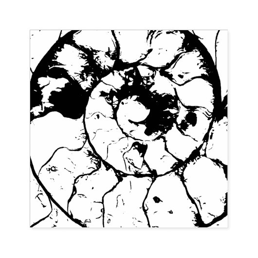 Devonshire Ammonite fossiel Rubberstempel (Afrduk)