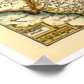 Devonshire Devon County Map, Engeland Poster (Hoek)