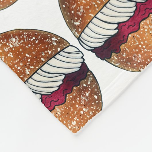 Devonshire Split British Pastry Pastries UK Baking Fleece Deken (Hoek)