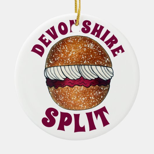 Devonshire Split British Pastry Pastries UK Baking Keramisch Ornament (Voorkant)