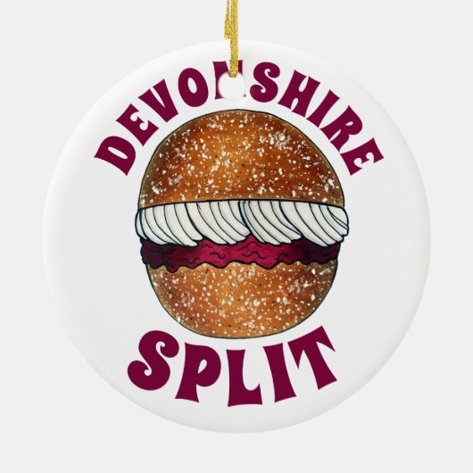 Devonshire Split British Pastry Pastries UK Baking Keramisch Ornament (Achterkant)