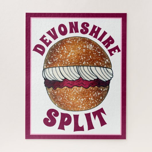 Devonshire Split Cream Jam Tea Shoppe Café Bakery Legpuzzel (Verticaal)