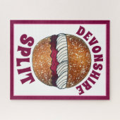 Devonshire Split Cream Jam Tea Shoppe Café Bakery Legpuzzel (Horizontaal)