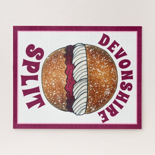 Devonshire Split Cream Jam Tea Shoppe Café Bakery Legpuzzel (Horizontaal)