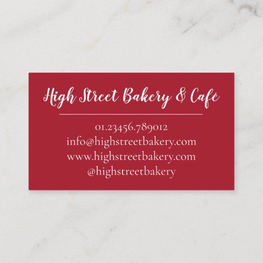 Devonshire Split Cream Jam Tea Shoppe Café Bakery Visitekaartje (Achterkant)