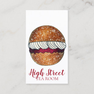 Devonshire Split Cream Jam Tea Shoppe Café Bakery Visitekaartje