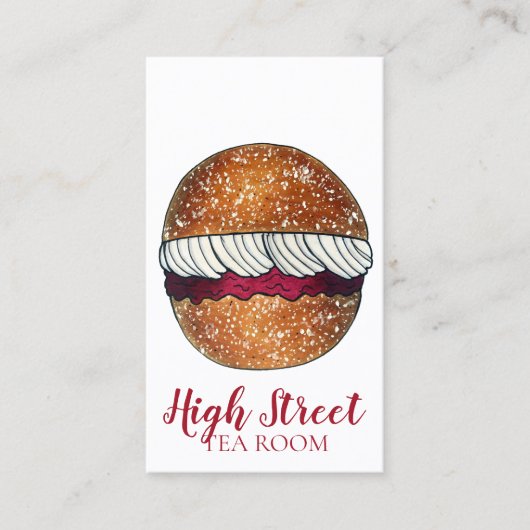 Devonshire Split Cream Jam Tea Shoppe Café Bakery Visitekaartje (Voorkant)
