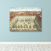 Devonshire Square, voor "Stow's Survey of London", Canvas Afdruk (Insitu (Houten vloer))