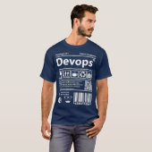 Devooit streepjescode programmeercomputers broncod t-shirt (Voorkant volledig)