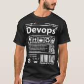 Devops Barcode programming computers source code g T-shirt (Voorkant)