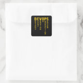 Devops Definition Technical Computer IT Programmer Vierkante Sticker (Tas)