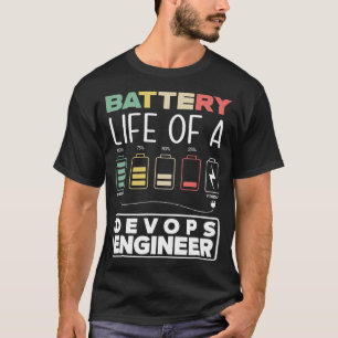 DevOps Engineer Battery Life Cloud Computing T-shirt