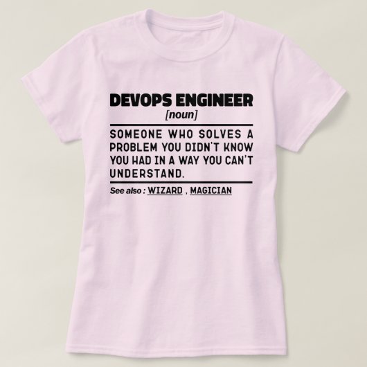 Devops Engineer Definition Afstuderen Grappig Geze T-shirt (Design voorkant)