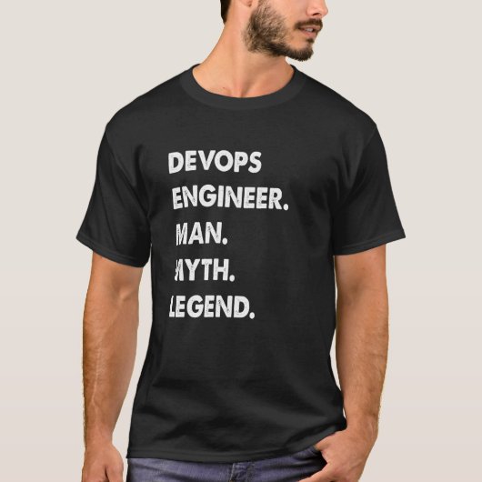Devops Engineer Man Myth Legend T-shirt (Voorkant)