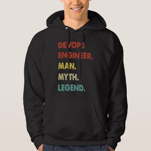 Devops Engineer Man Mythe Legende 1 Hoodie (Voorkant)