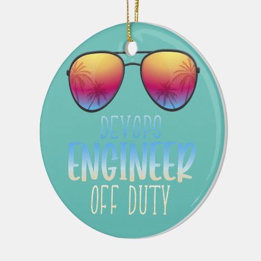 DevOps Engineer off Duty Funny Summer Vacation Keramisch Ornament (Links)