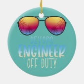DevOps Engineer off Duty Funny Summer Vacation Keramisch Ornament (Achterkant)