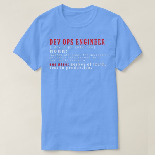 DevOps grappige Dictonary Entry hoe de code zich g T-shirt (Design voorkant)