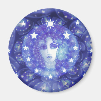 DevorahBlueCosmos ronde magneet