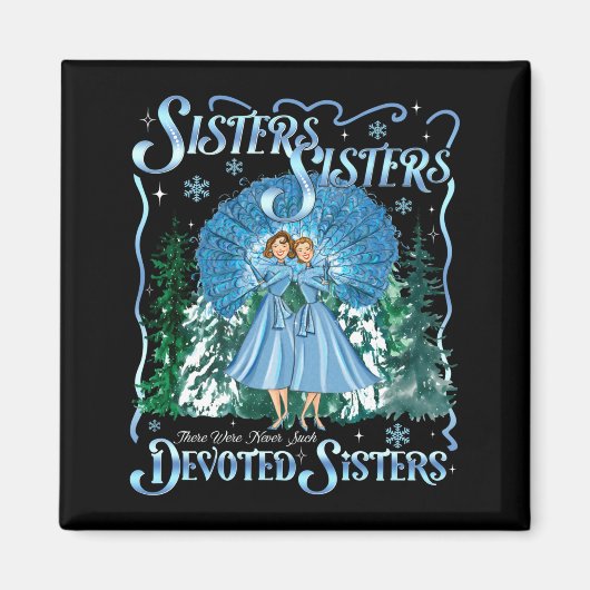 Devoted Sisters Merry Christmas White Xmas Pajamas Magneet (Voorkant)