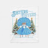 Devoted Sisters White Xmas Merry Christmas Snowfla Fleece Deken (Voorkant)