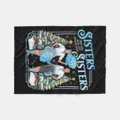 Devoted Sisters White Xmas Merry Christmas Snowfla Fleece Deken (Voorkant (Horizontaal))