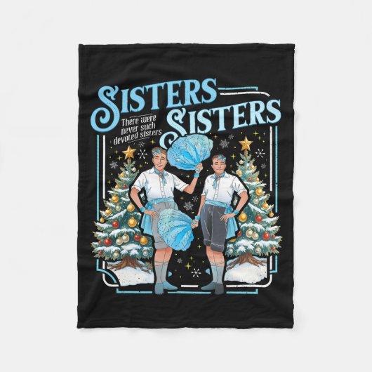 Devoted Sisters White Xmas Merry Christmas Snowfla Fleece Deken (Voorkant)