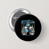 Devoted Sisters White Xmas Merry Christmas Snowfla Ronde Button 5,7 Cm (Voorkant /achterkant)