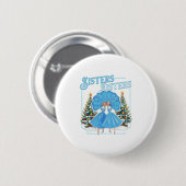 Devoted Sisters White Xmas Merry Christmas Snowfla Ronde Button 5,7 Cm (Voorkant /achterkant)