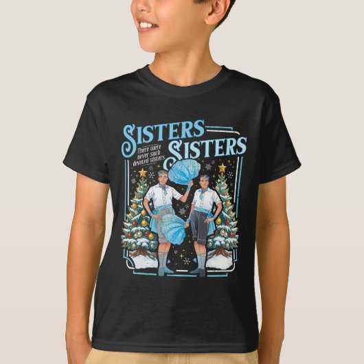 Devoted Sisters White Xmas Merry Christmas Snowfla T-shirt (Voorkant)