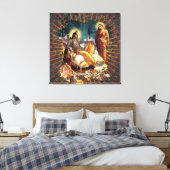 Devotie - omhuld Canvas Afdruk (Insitu (Slaapkamer))
