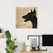 "Devotion"  stijl Doberman Poster (Thuiskantoor)