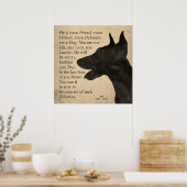 "Devotion"  stijl Doberman Poster (Keuken)