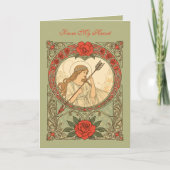 Devotion Vintage Art Nouveau Romance Kaart (Voorkant)