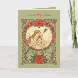 Devotion Vintage Art Nouveau Romance Kaart