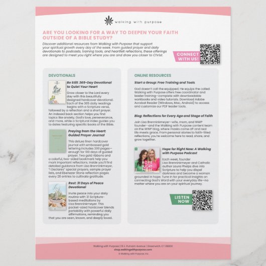 Devotionals en online bronnen flyer (Voorkant)