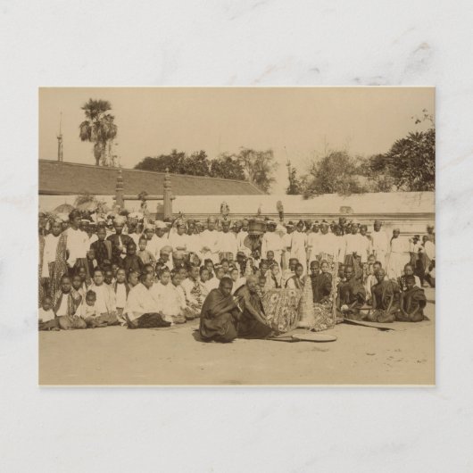 Devotions at the Arakan Pagoda, Mandalay, Briefkaart (Voorkant)
