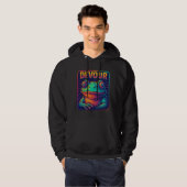 DEVOUR – Hypnotic Retro Frog Pixel Art Design Hoodie (Voorkant volledig)