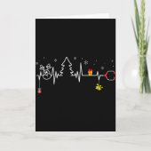 Devoxtee Christmas Tree Heartbeat Funny Christmas  Kaart (Voorkant)