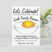 Devted Egg Annual BBQ Picnic Family Reunion Party Kaart (Staand voorkant)